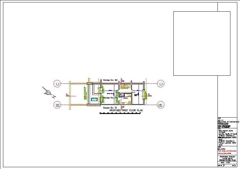 Architectural planning and coordination drawing for the Chelsea residence