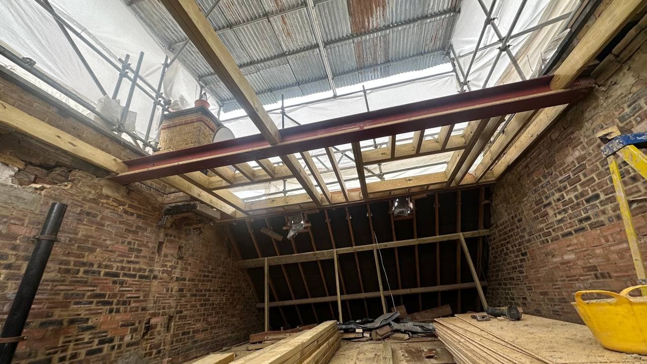 Structural opening works for the loft conversion sequence