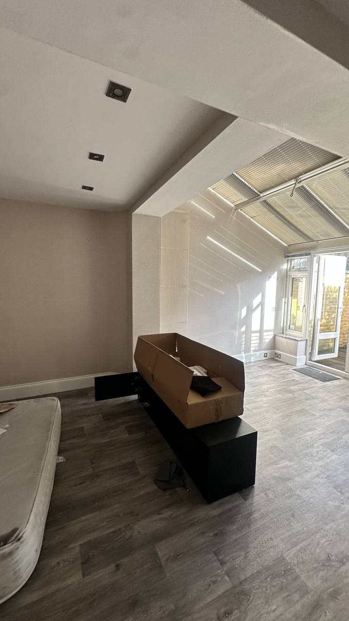 Extension room with interior finishes progressing