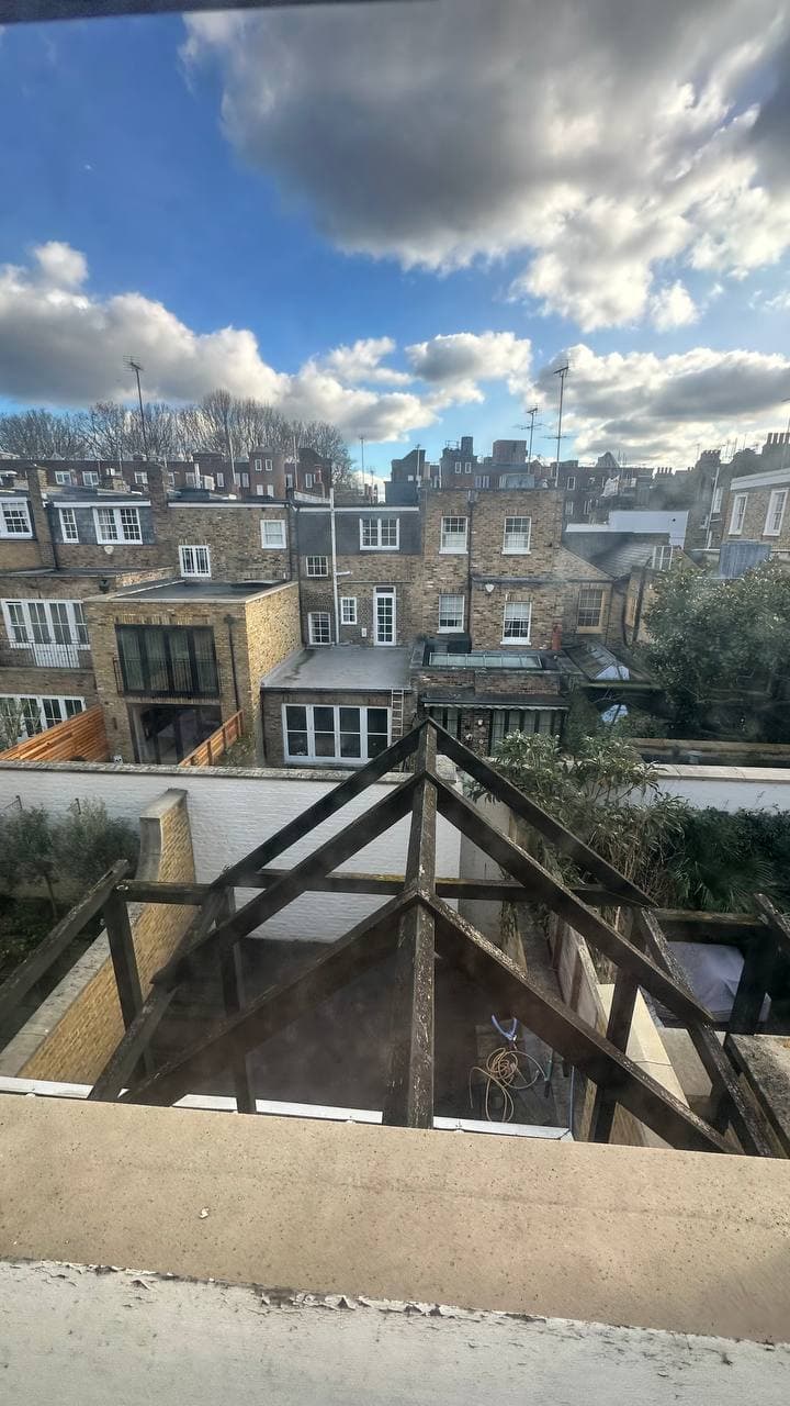 View across surrounding London rooftops from the project
